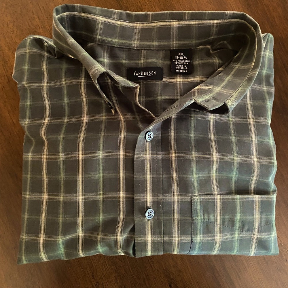 Van Heusen Mens Long Sleeve Button Down Shirt